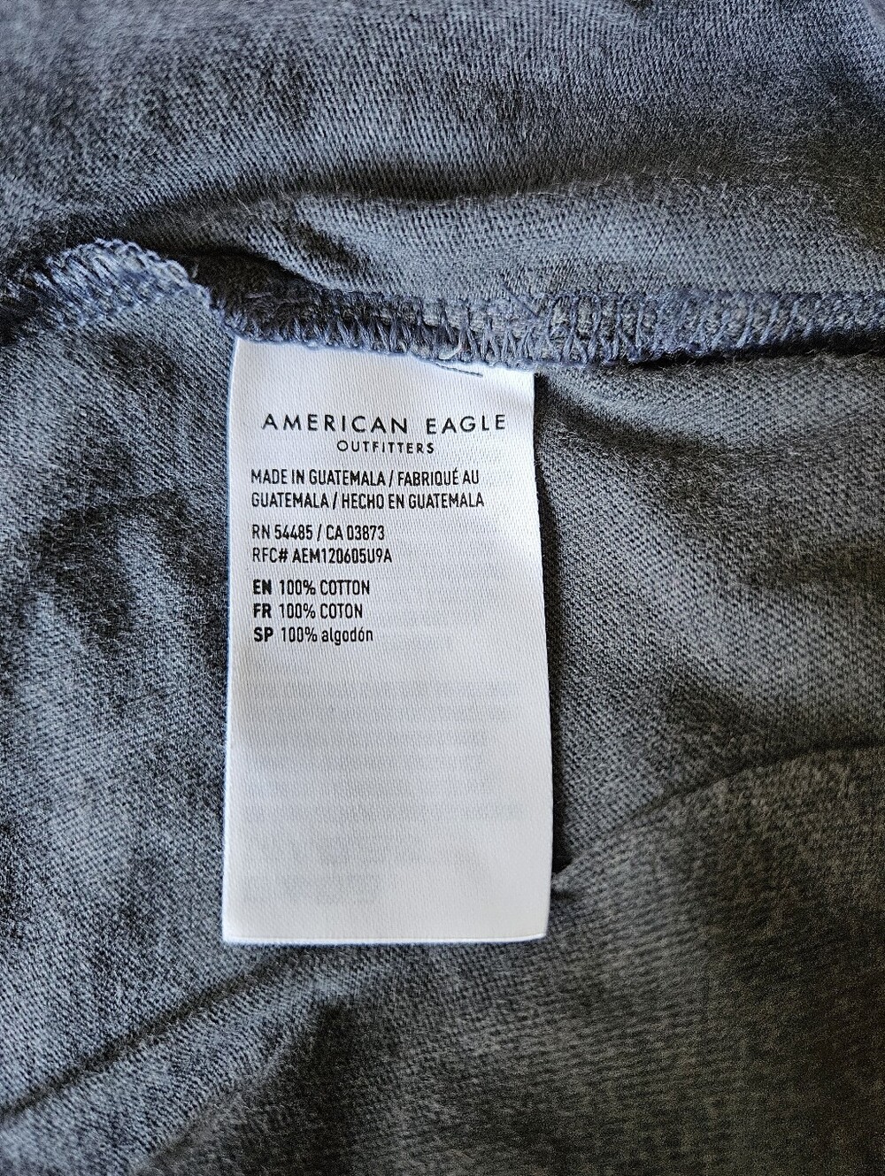 American Eagle Oversized Graphic Halloween Tee Charcoal Grey L/XL - Picture 4 of 5